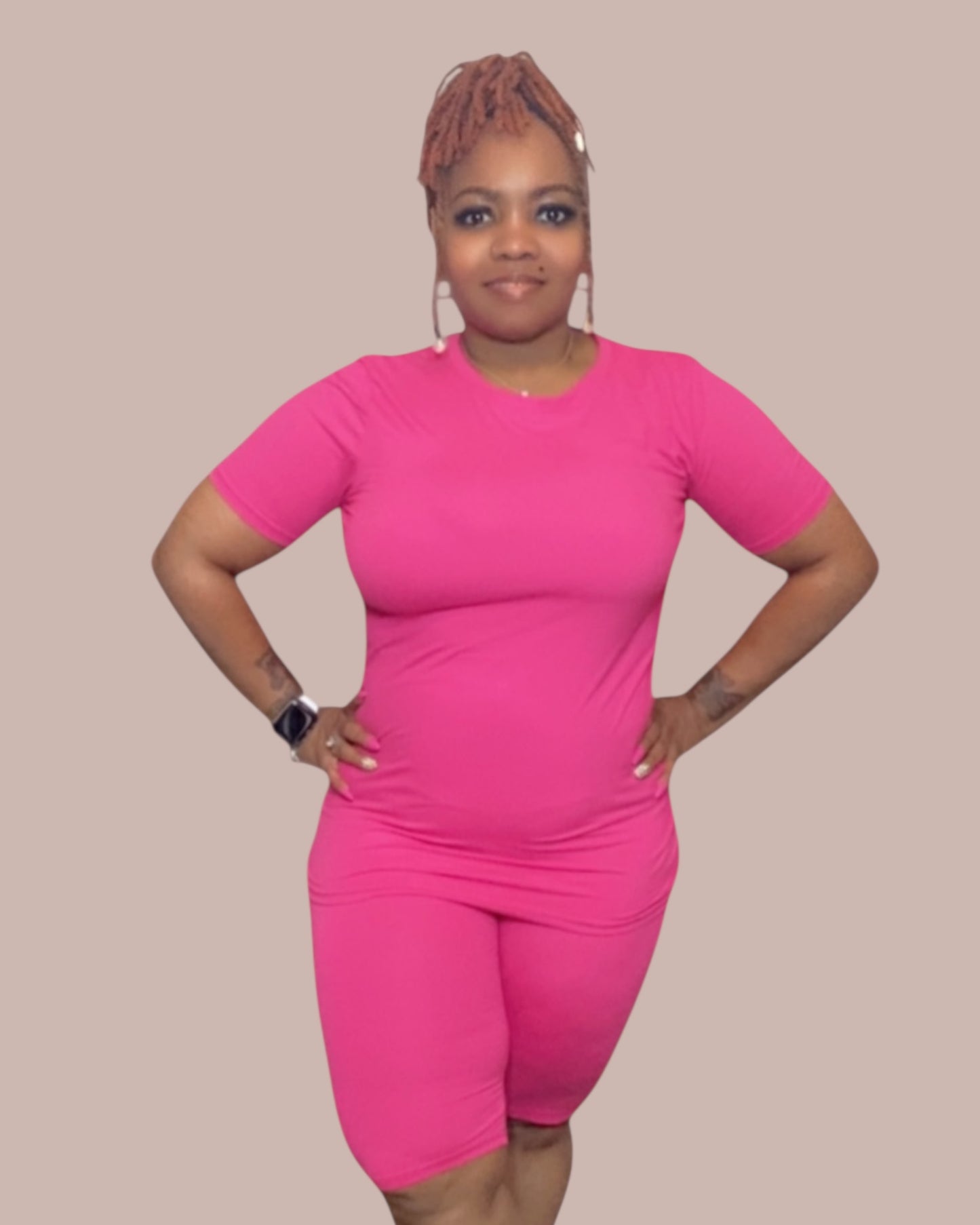 BASIC SHORT SET (PINK)
