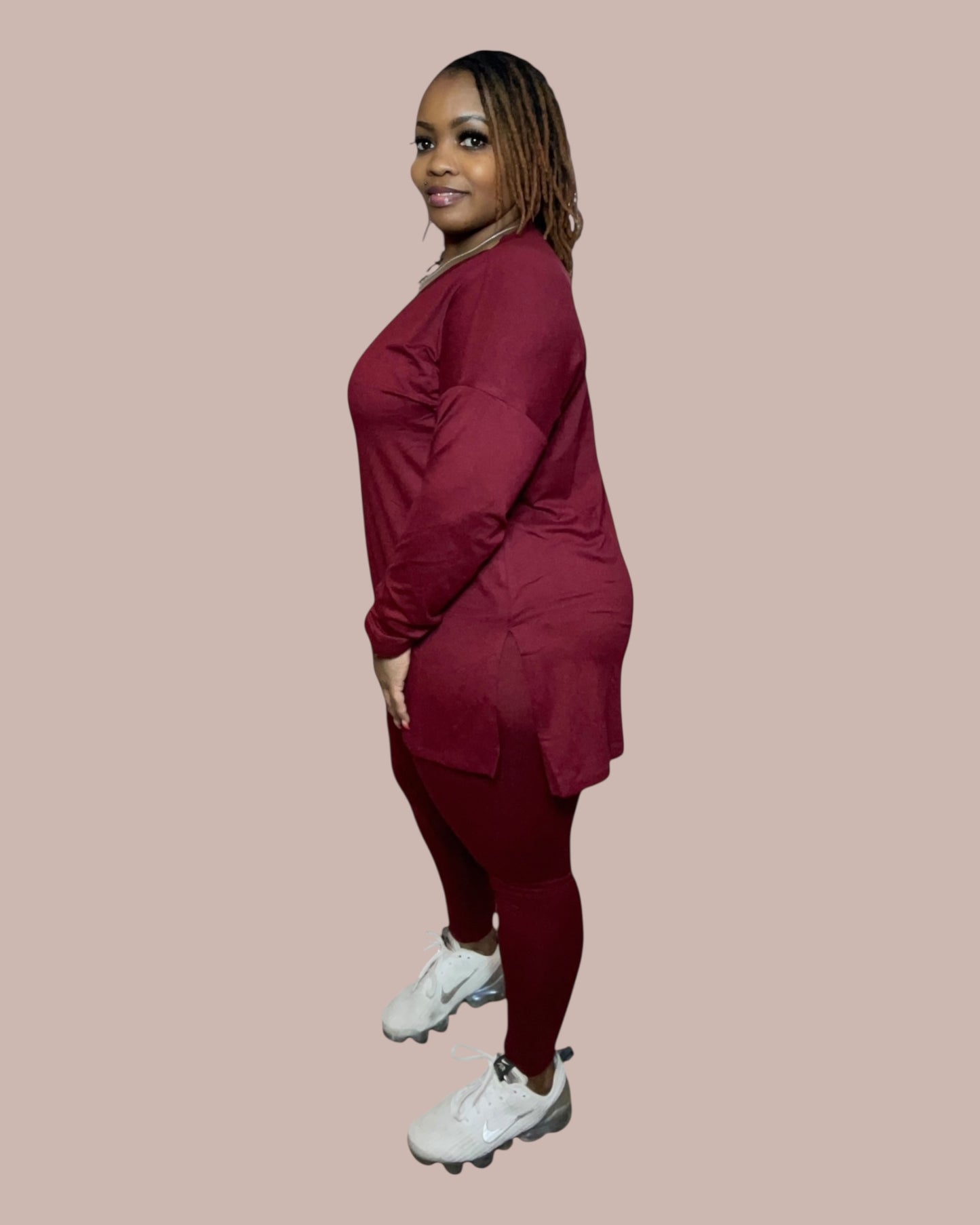 FALL LEGGING SET (CABERNET)