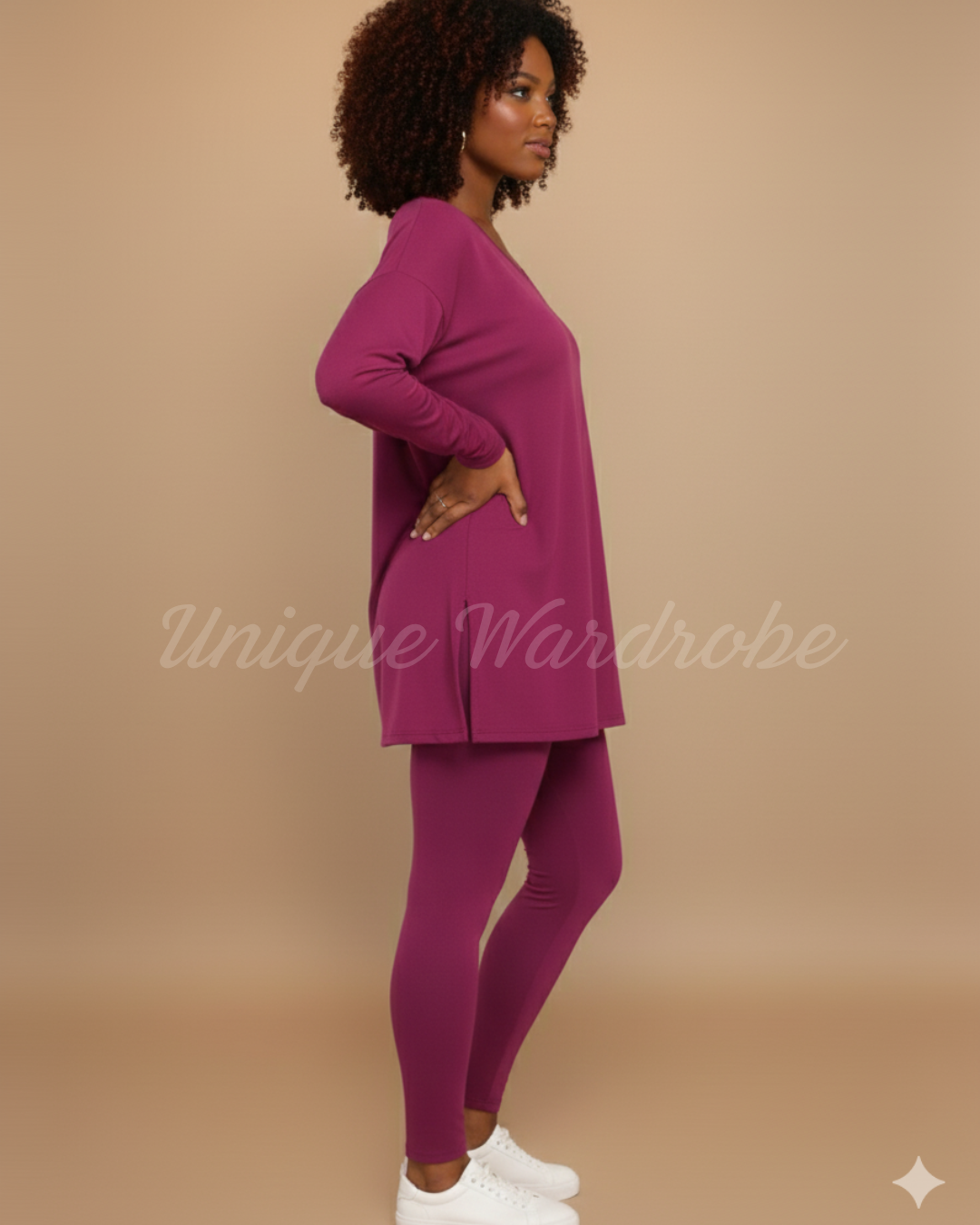 FALL LEGGING SET (LT PLUM)