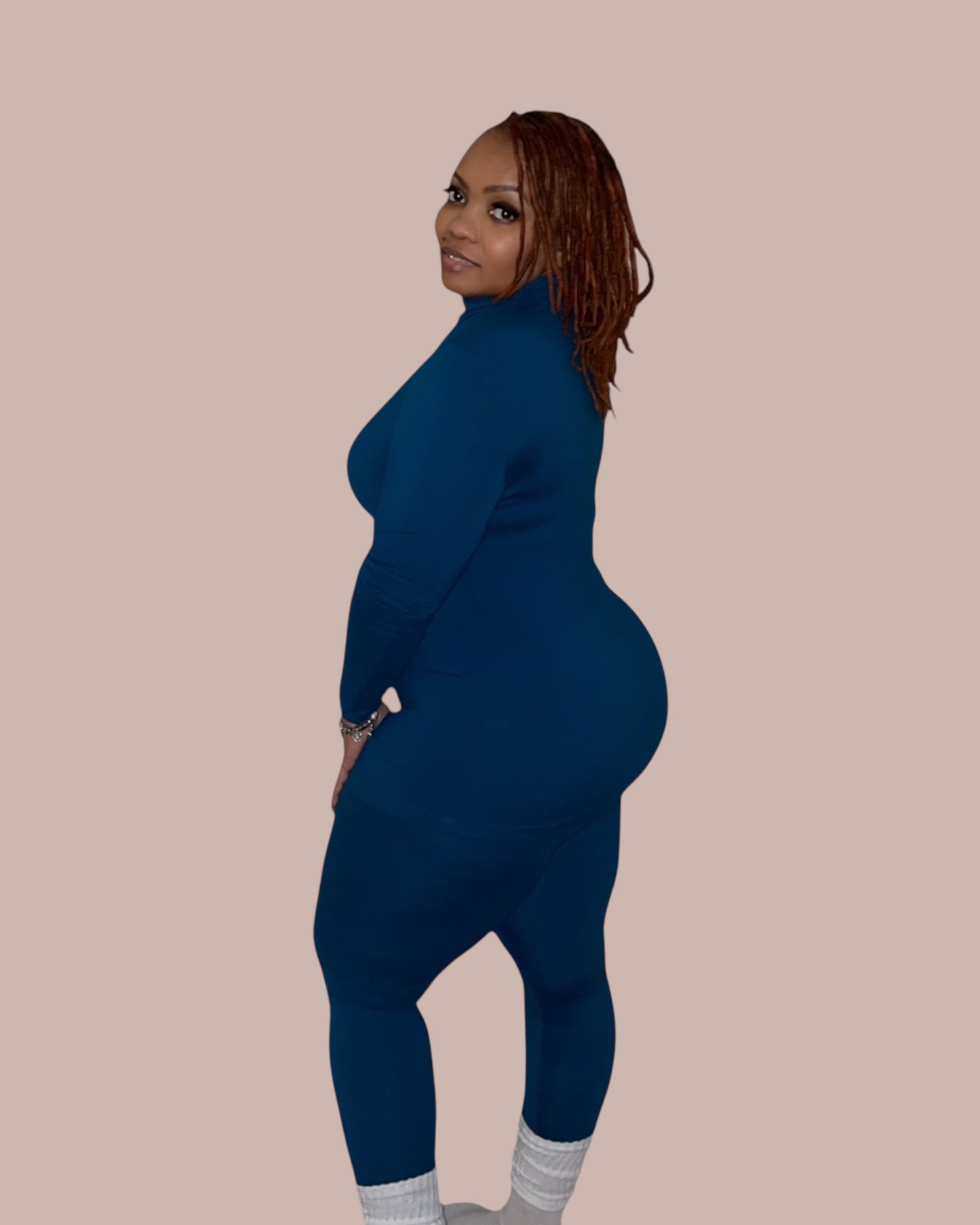 LASHA’S TURTLENECK LEGGING SET (TEAL)