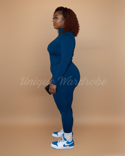 LASHA’S TURTLENECK LEGGING SET (TEAL)