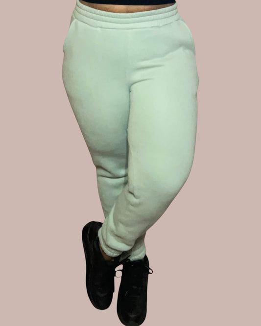 FLEECE JOGGERS (SAGE)