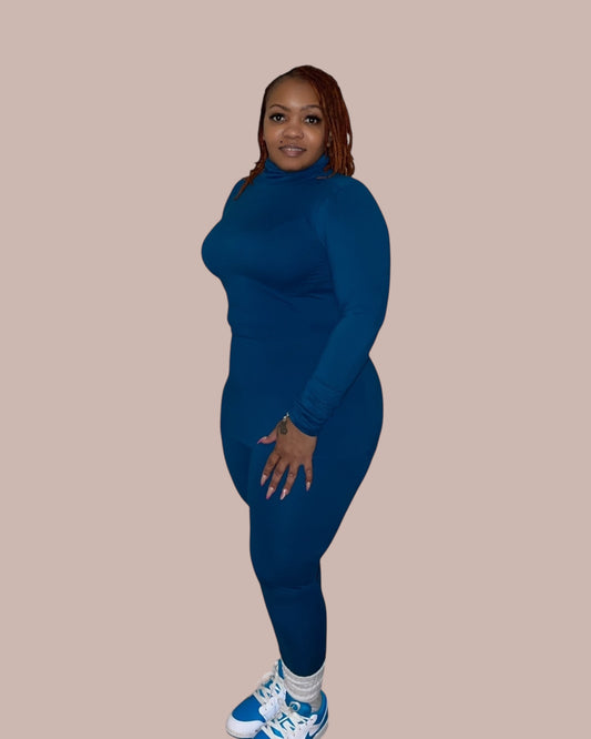 LASHA’S TURTLENECK LEGGING SET (TEAL)