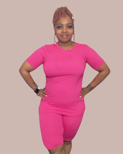 BASIC SHORT SET (PINK)