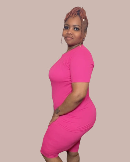 BASIC SHORT SET (PINK)
