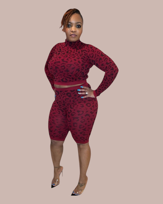 LEOPARD LUXE SET (RED/BLACK)