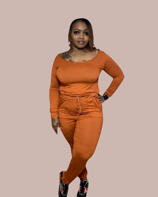 ON THE GO JUMPSUIT (MANGO)