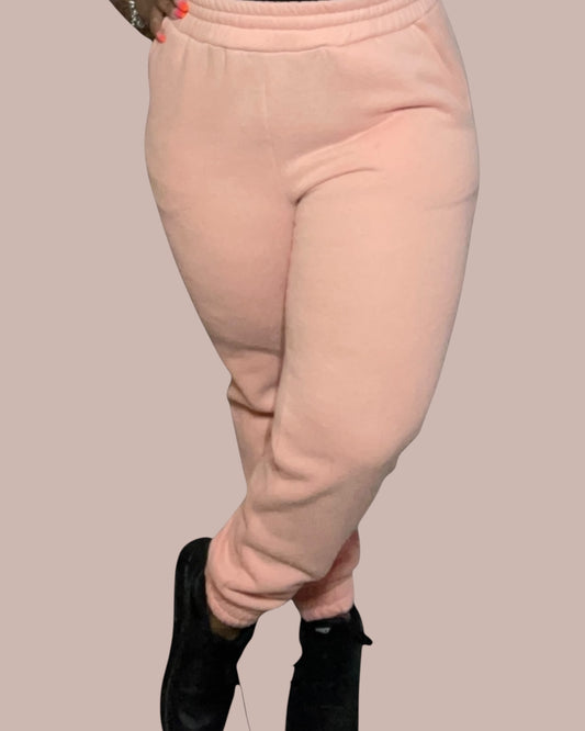 FLEECE JOGGERS (SALMON)