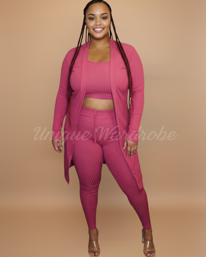 PLUS 3 PIECE CARDIGAN SET