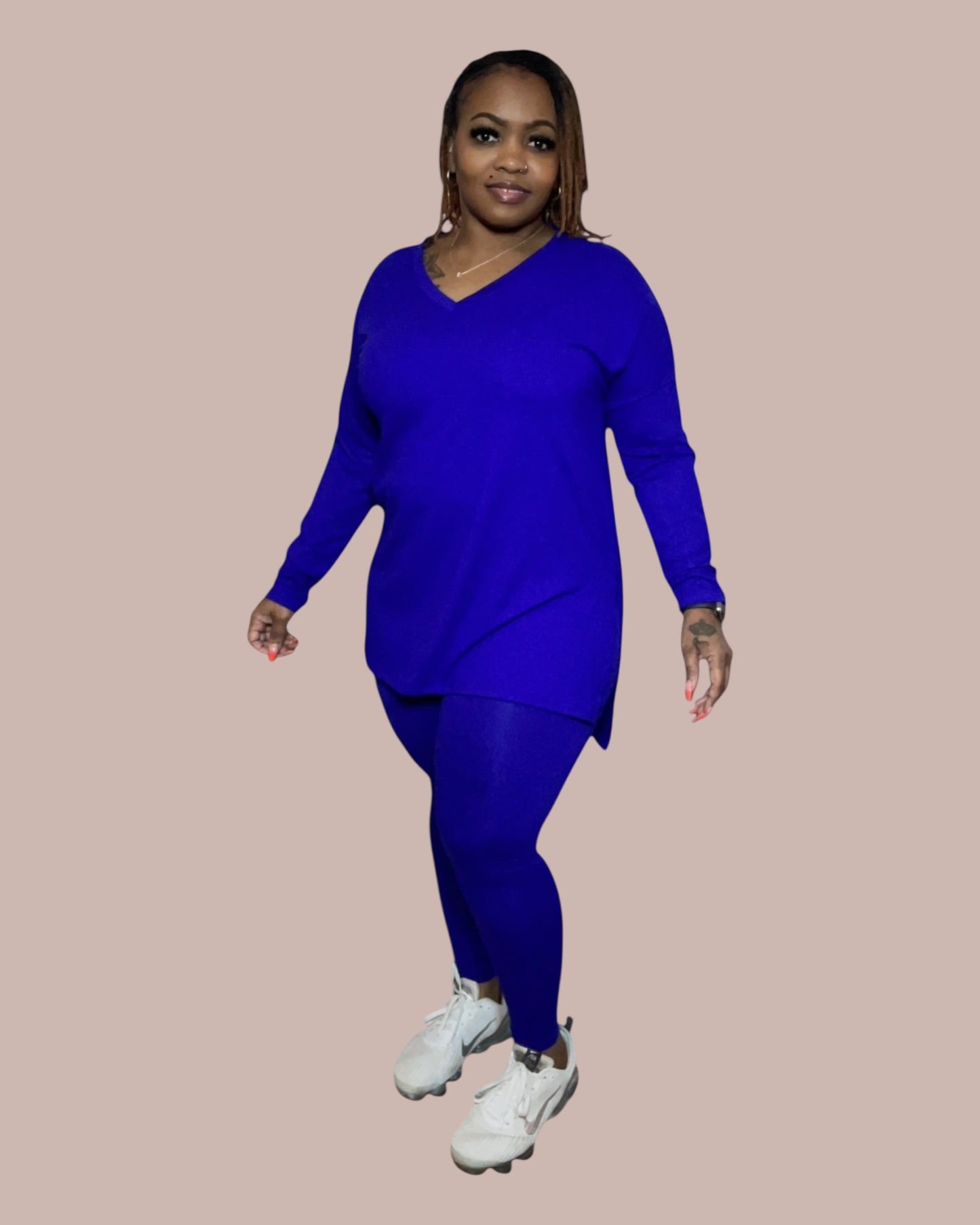 FALL LEGGING SET (BRIGHT BLUE)