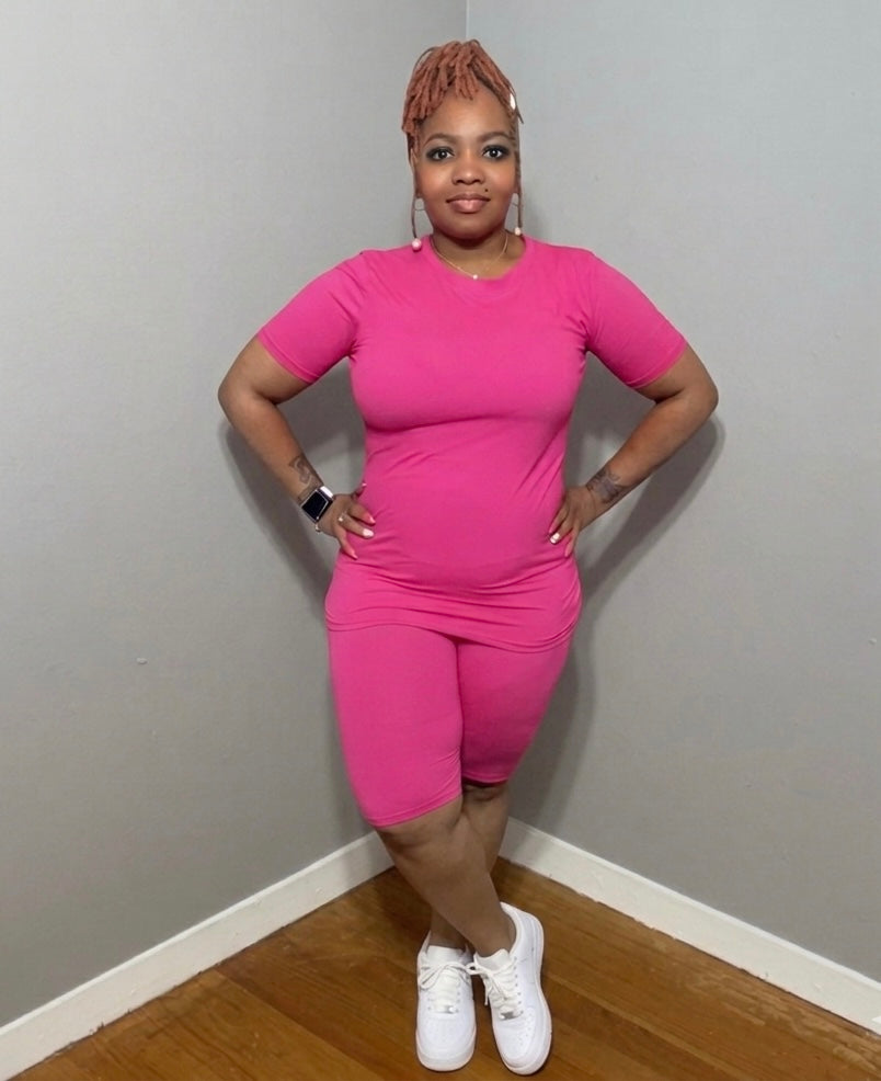 BASIC SHORT SET (PINK)