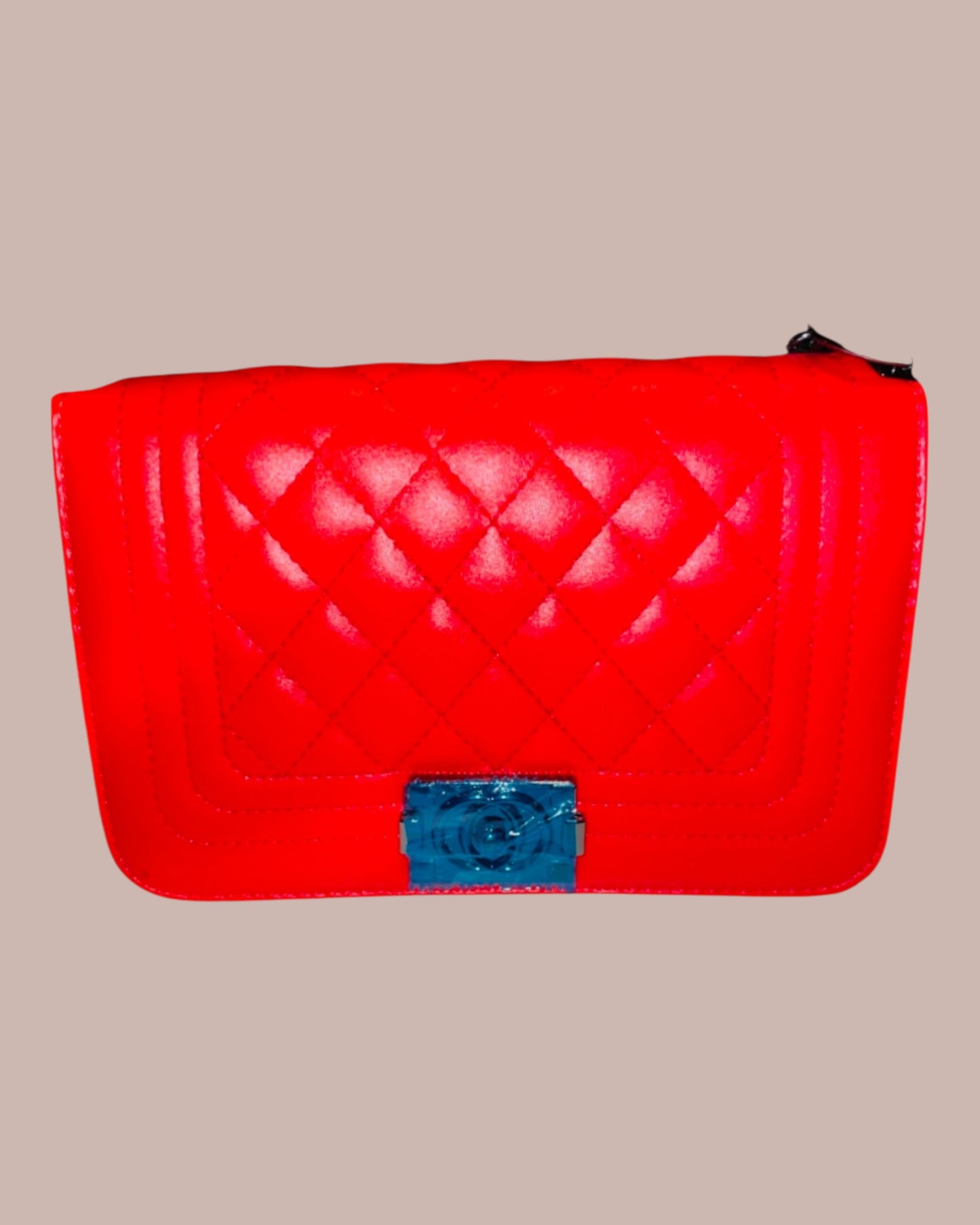 STITCHED CROSSBODY HANDBAG (RED)