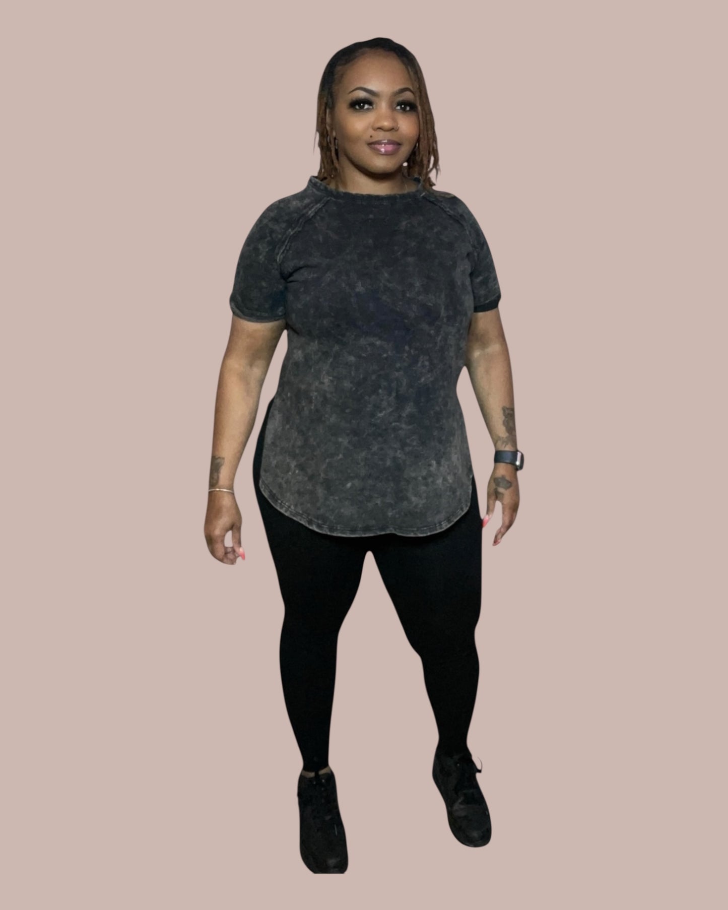 ACID WASH SET (BLACK)