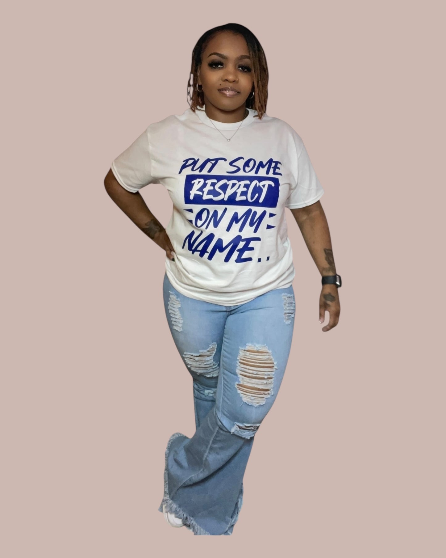 PUT SOME RESPECT ON MY NAME (WHITE/BLUE)