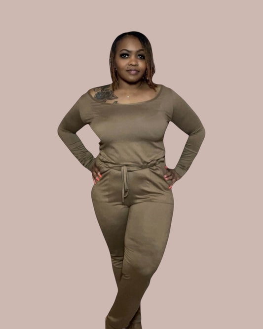 ON THE GO JUMPSUIT (MOCHA)