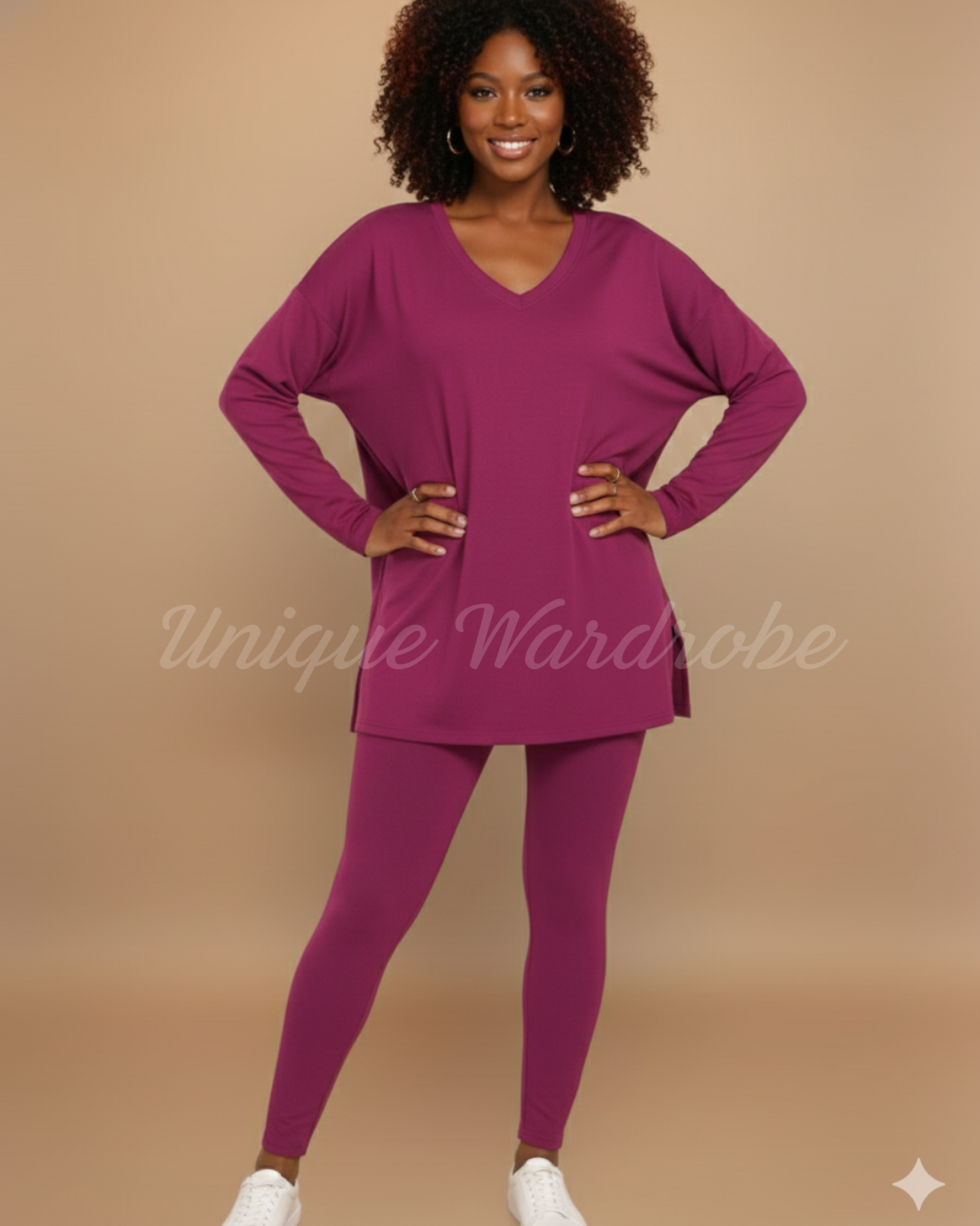 FALL LEGGING SET (LT PLUM)