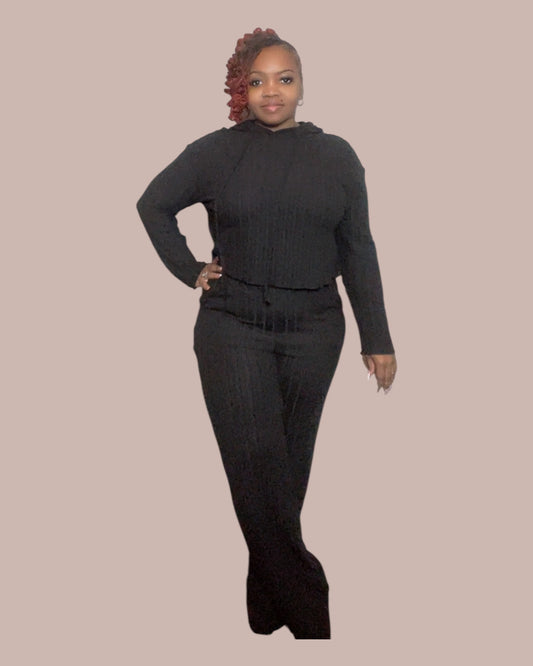 ZOLA KNIT SET (BLACK)