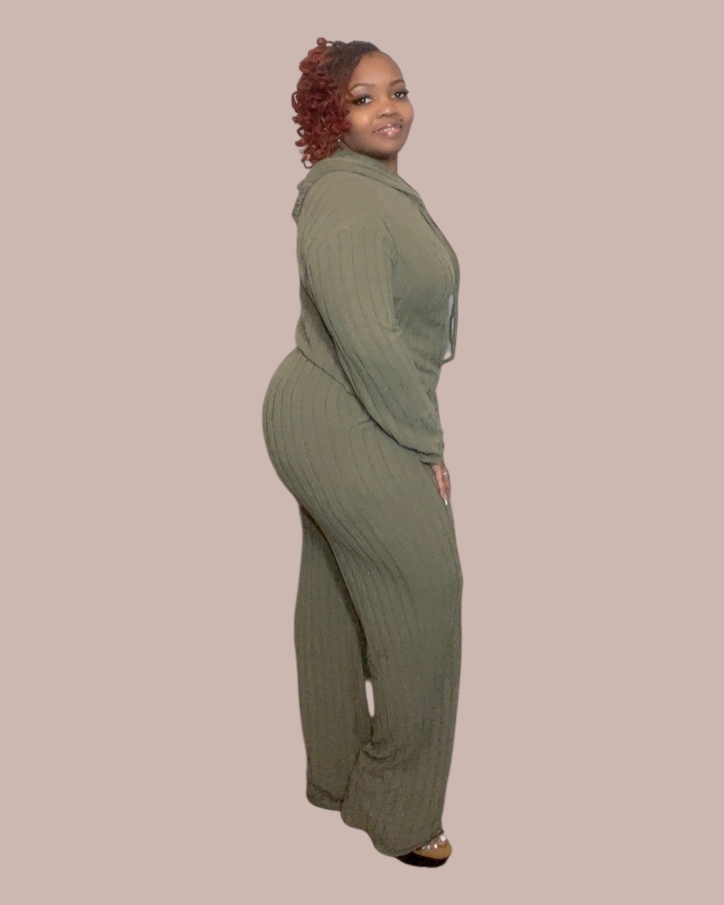 ZOLA KNIT SET (OLIVE)