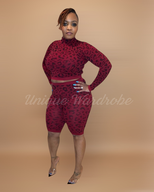 LEOPARD LUXE SET (RED/BLACK)