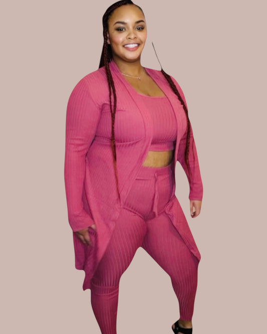PLUS 3 PIECE CARDIGAN SET