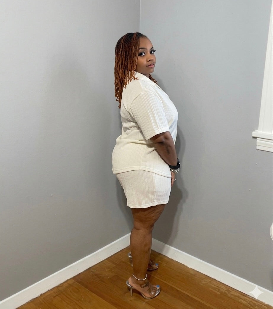KEEP IT COOL SHORT SET (CREAM)