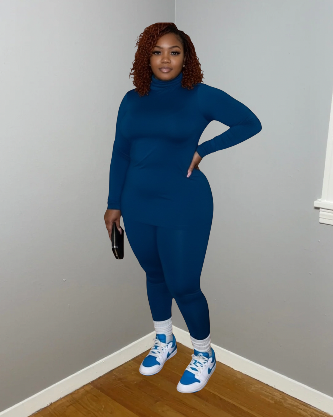 LASHA’S TURTLENECK LEGGING SET (TEAL)