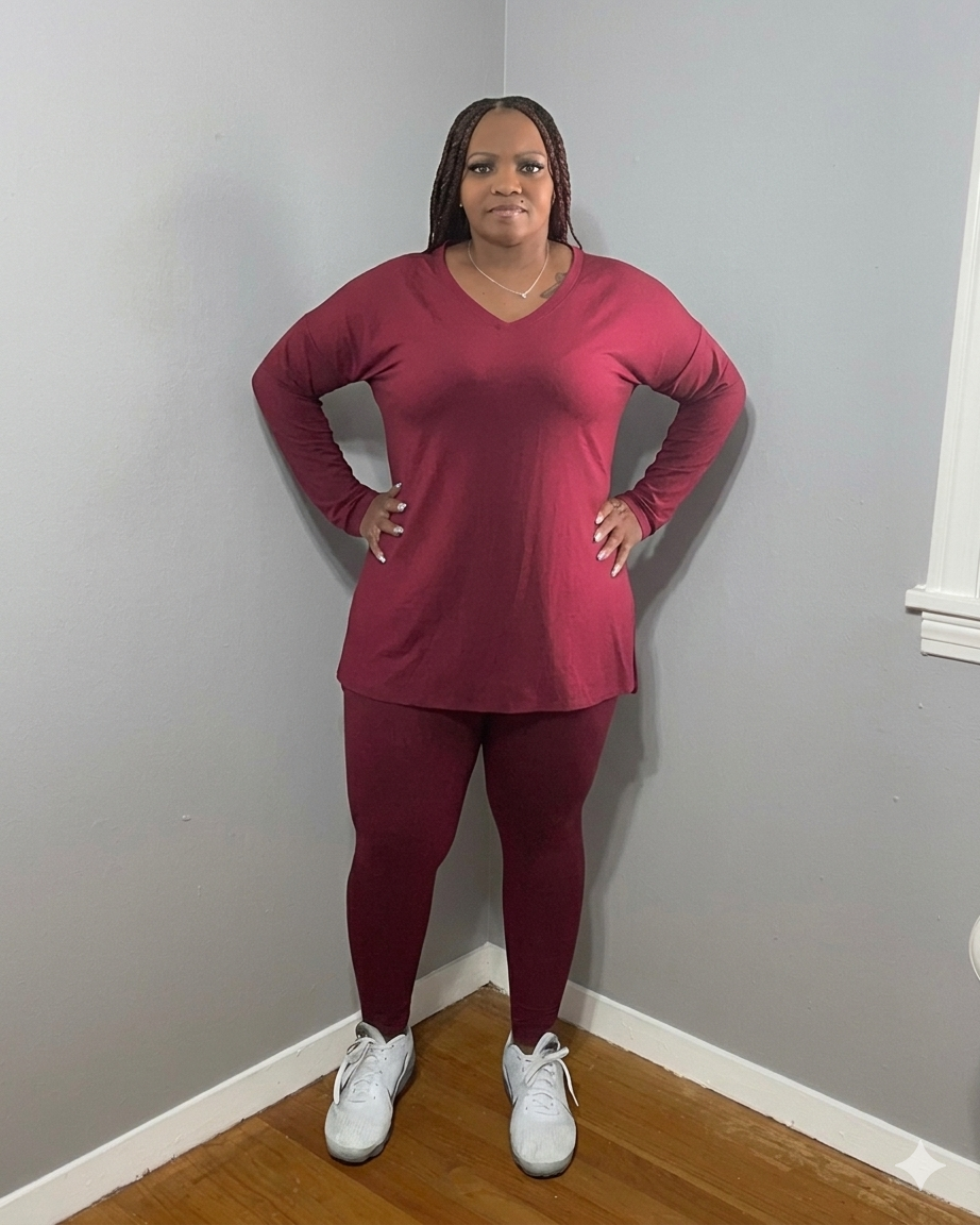 FALL LEGGING SET (CABERNET)