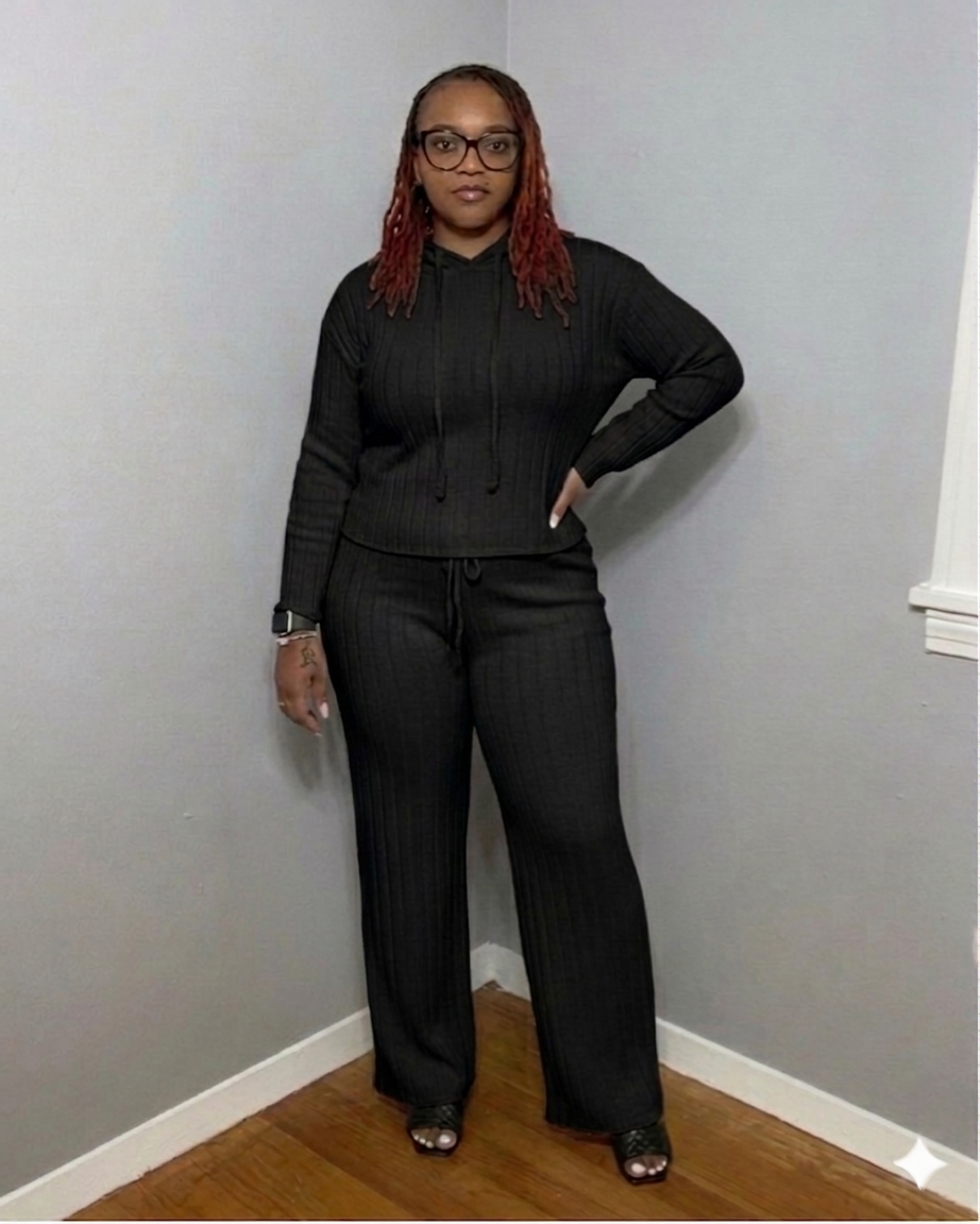 ZOLA KNIT SET (BLACK)