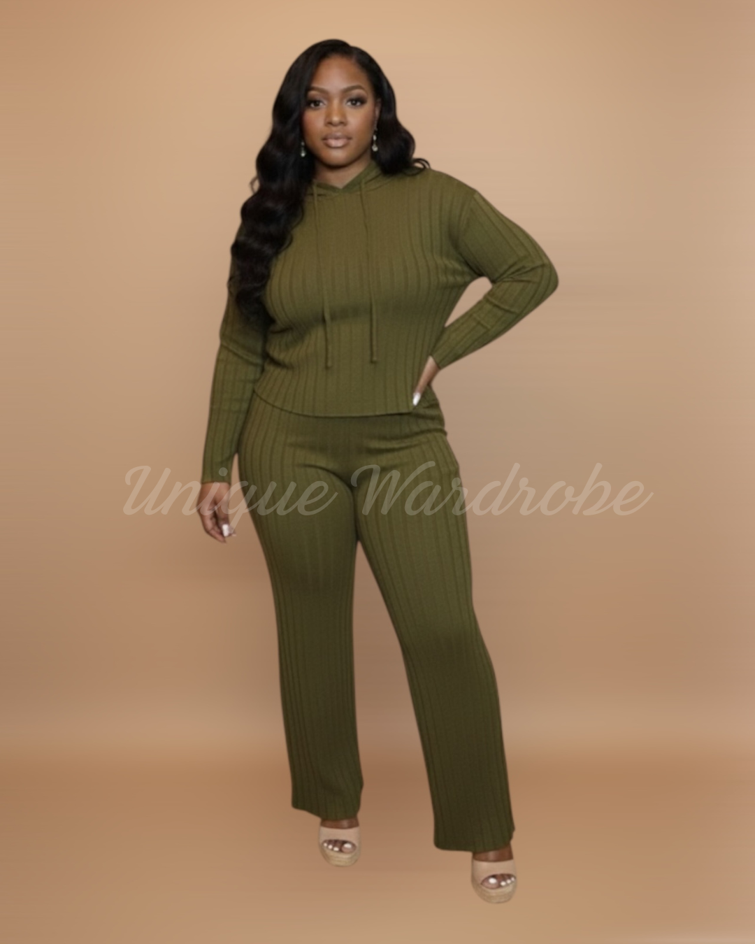 ZOLA KNIT SET (OLIVE)
