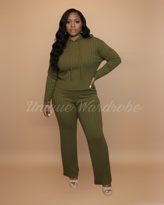 ZOLA KNIT SET (OLIVE)