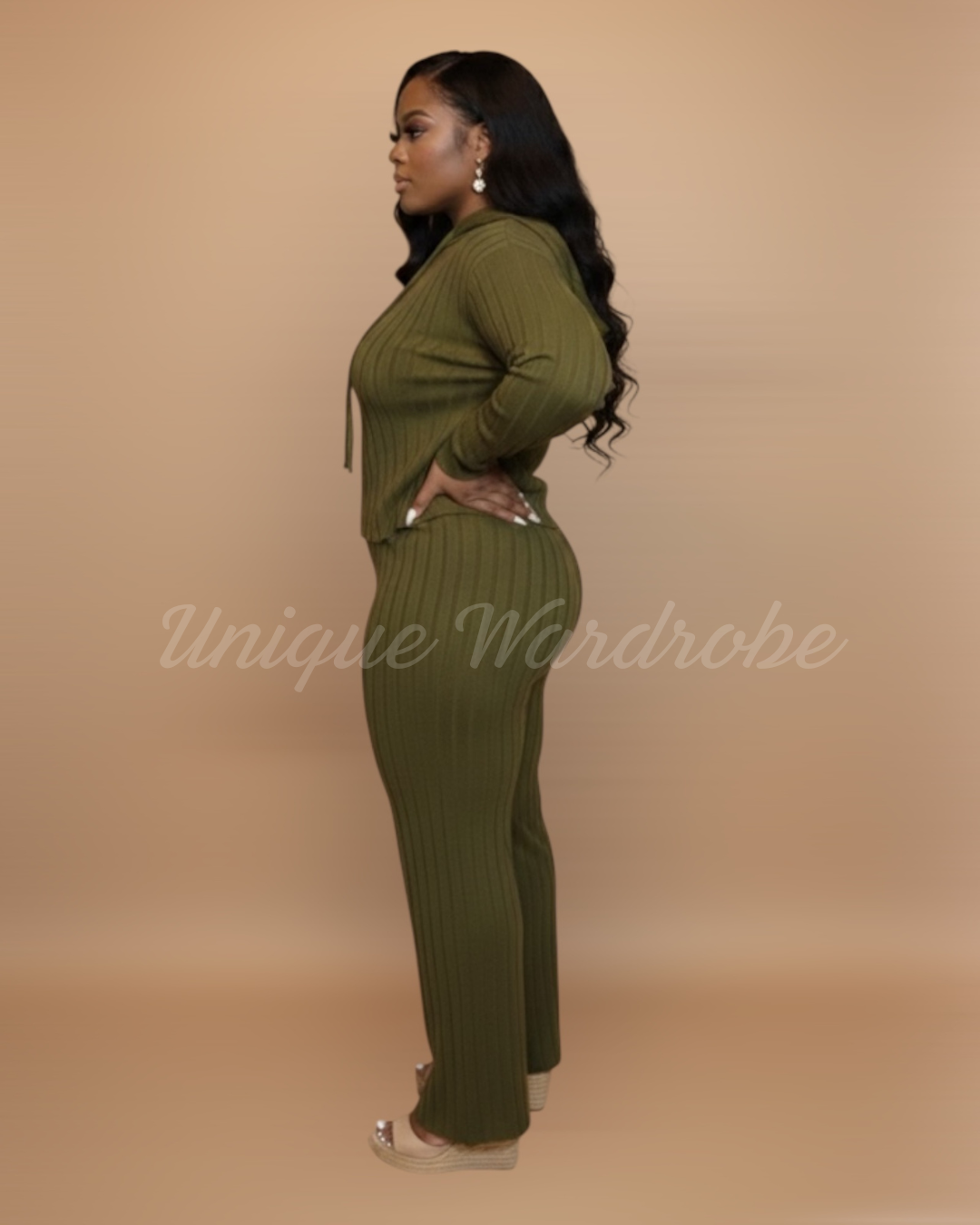 ZOLA KNIT SET (OLIVE)