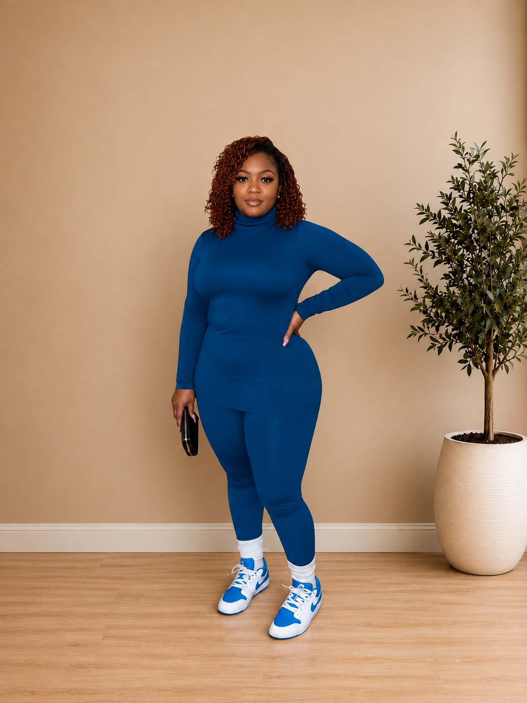 LASHA’S TURTLENECK LEGGING SET (TEAL)