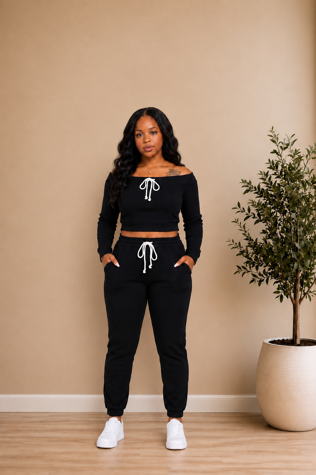 CROPPED JOGGER SET