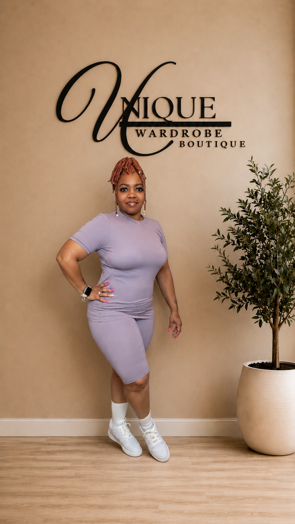 BASIC SHORT SET (LT. PURPLE)