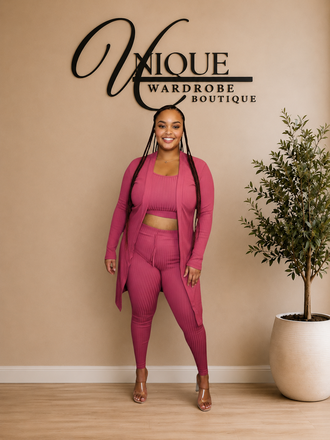 PLUS 3 PIECE CARDIGAN SET