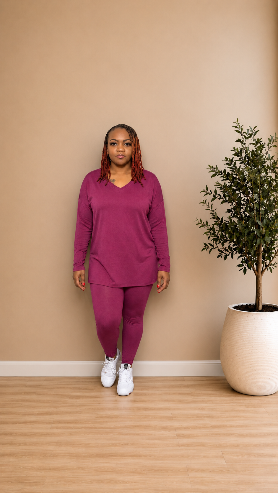 FALL LEGGING SET (LT PLUM)