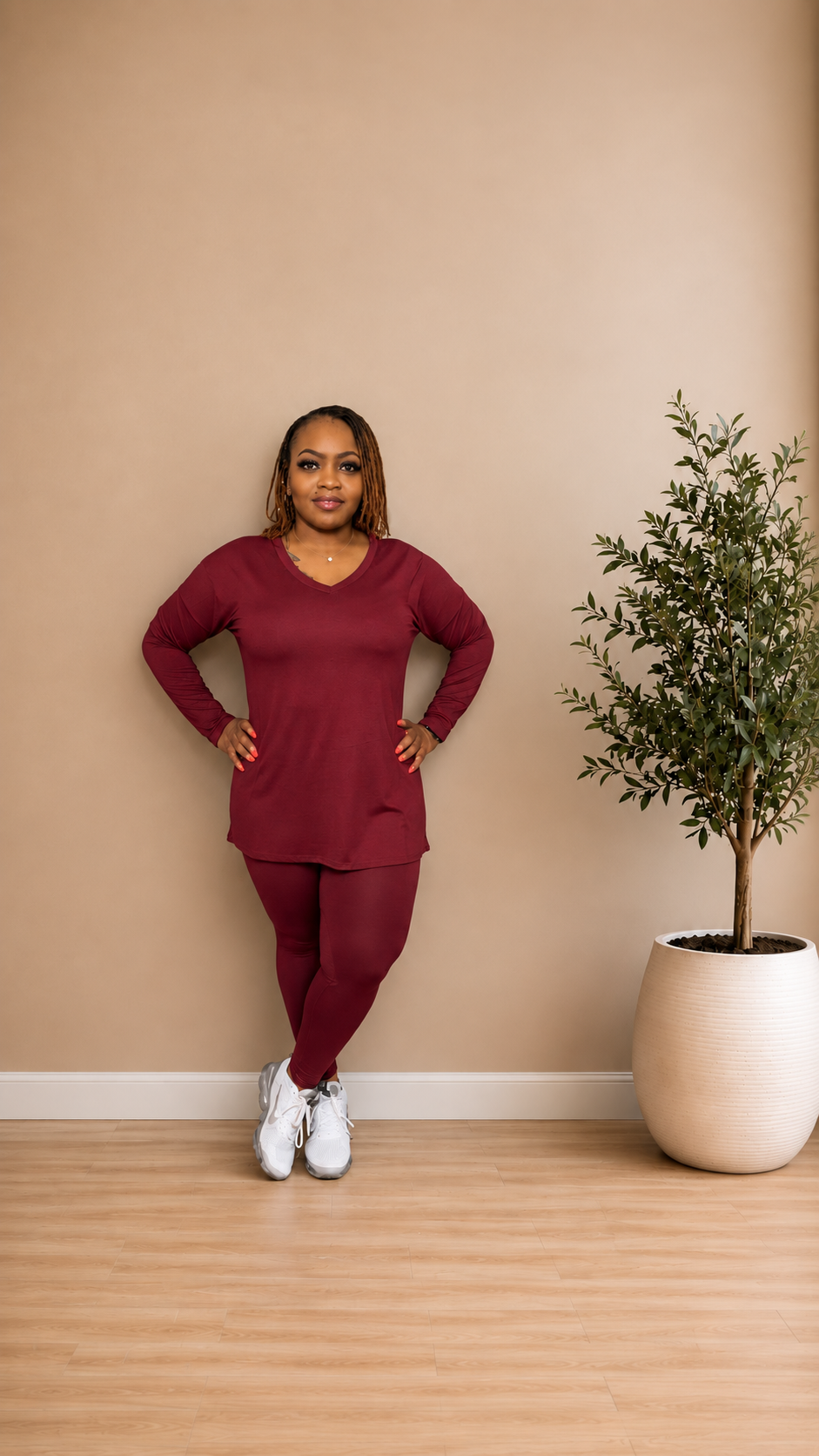 FALL LEGGING SET (CABERNET)