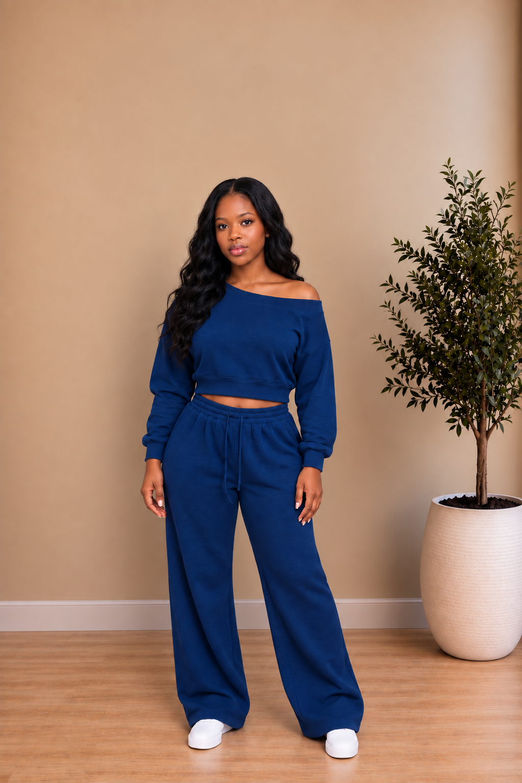 THE STYLIST & COMFY 2 PC SET (NAVY)