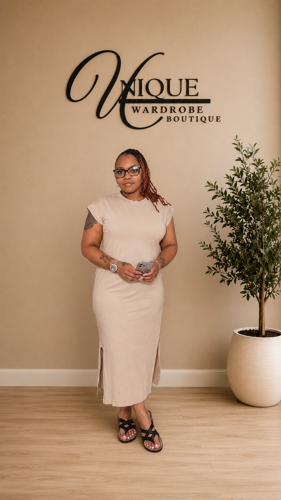 ALL DAY EASE DRESS (SAND BEIGE)