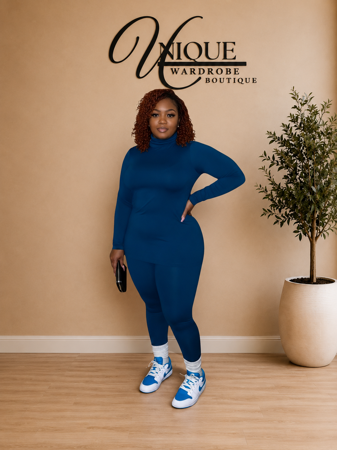 LASHA’S TURTLENECK LEGGING SET (TEAL)
