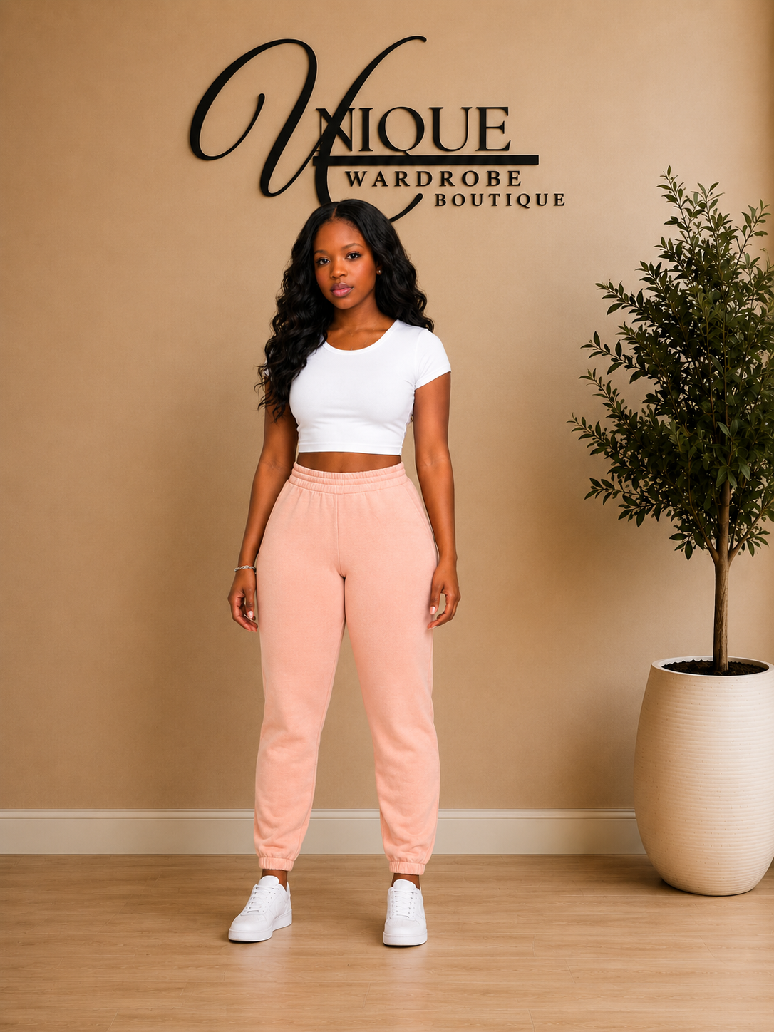 FLEECE JOGGERS (SALMON)