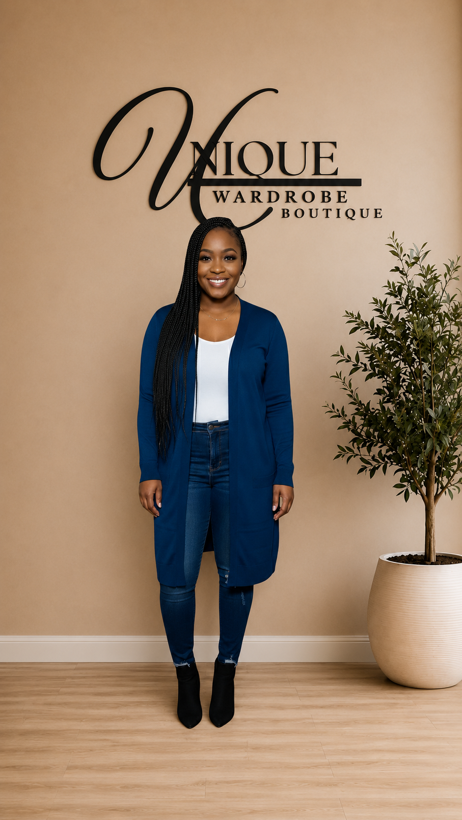 OPEN FRONT CARDIGAN (TEAL)