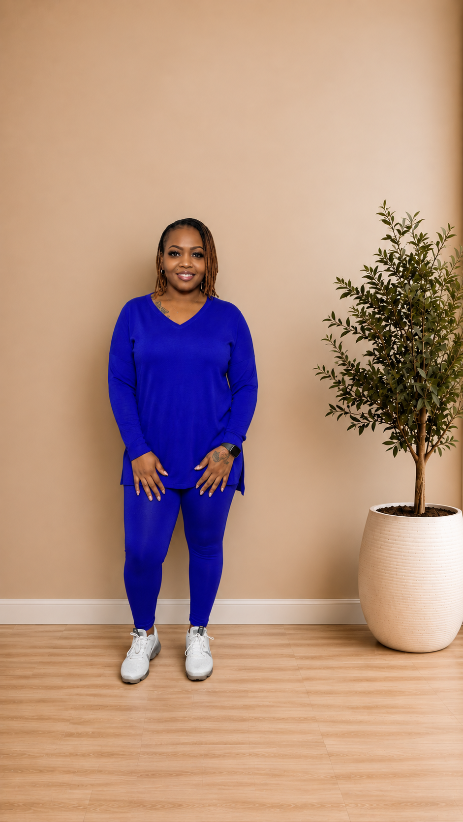FALL LEGGING SET (BRIGHT BLUE)