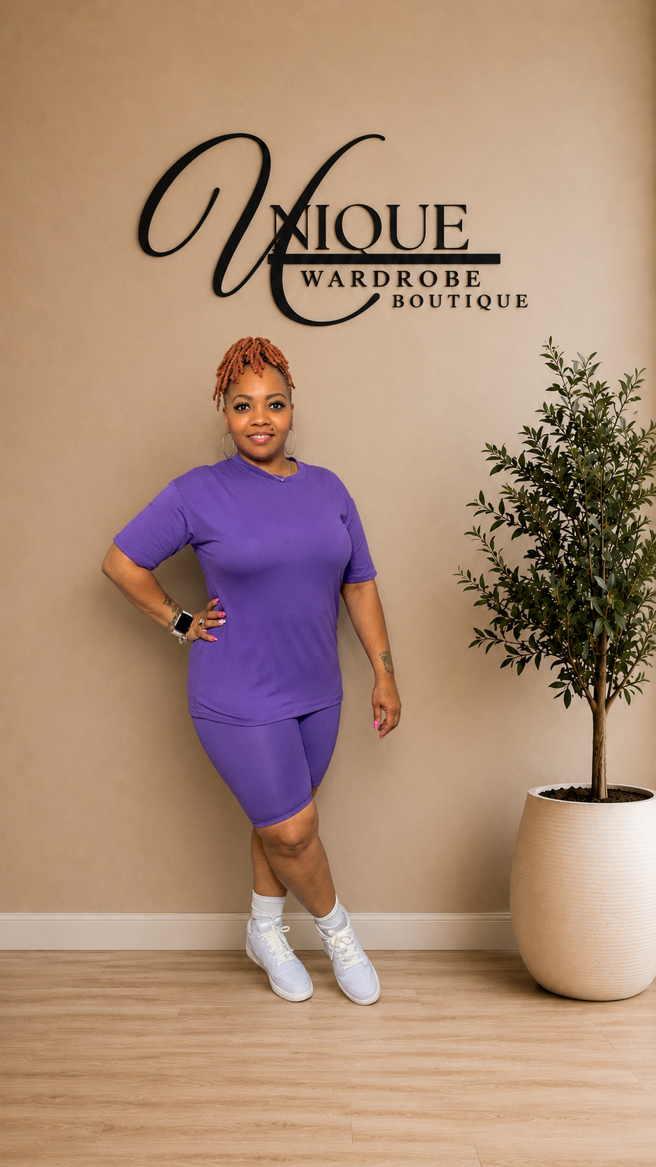BASIC SHORT SET (DK PURPLE)