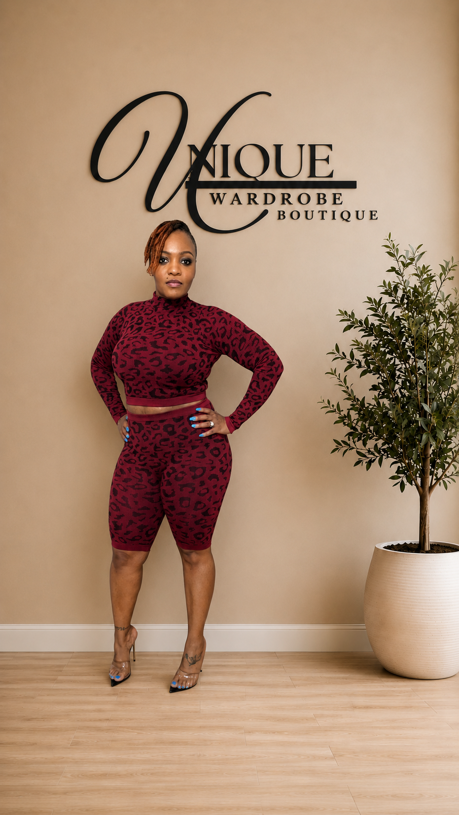 LEOPARD LUXE SET (RED/BLACK)