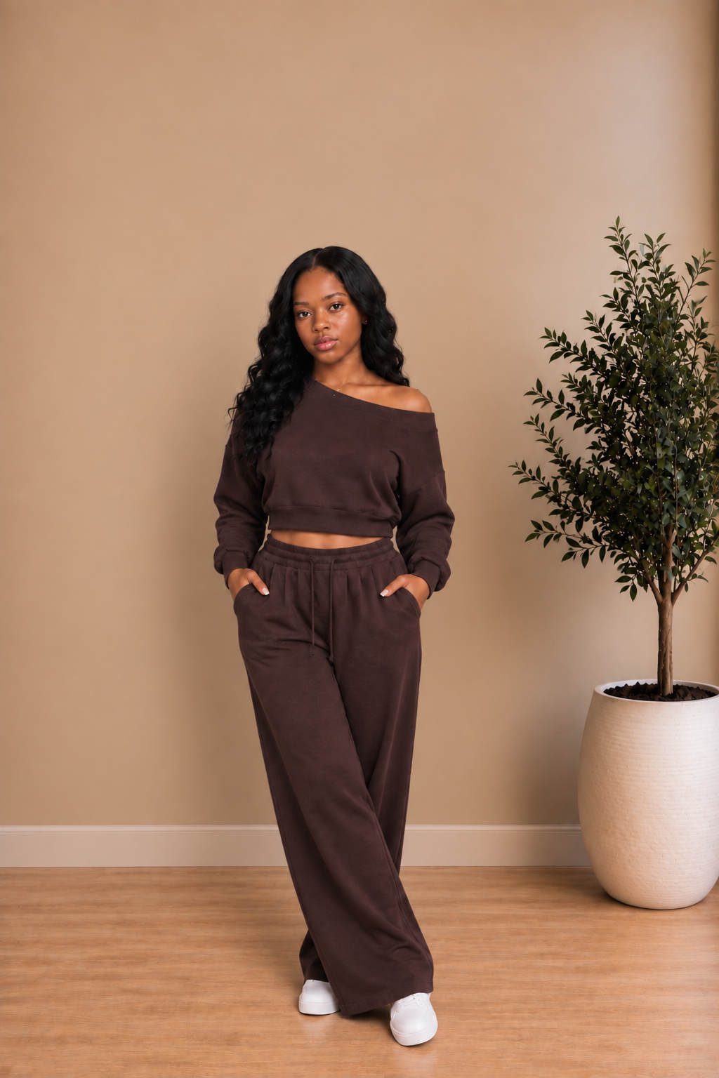 THE STYLISH & COMFY 2 PC SET (BROWN)