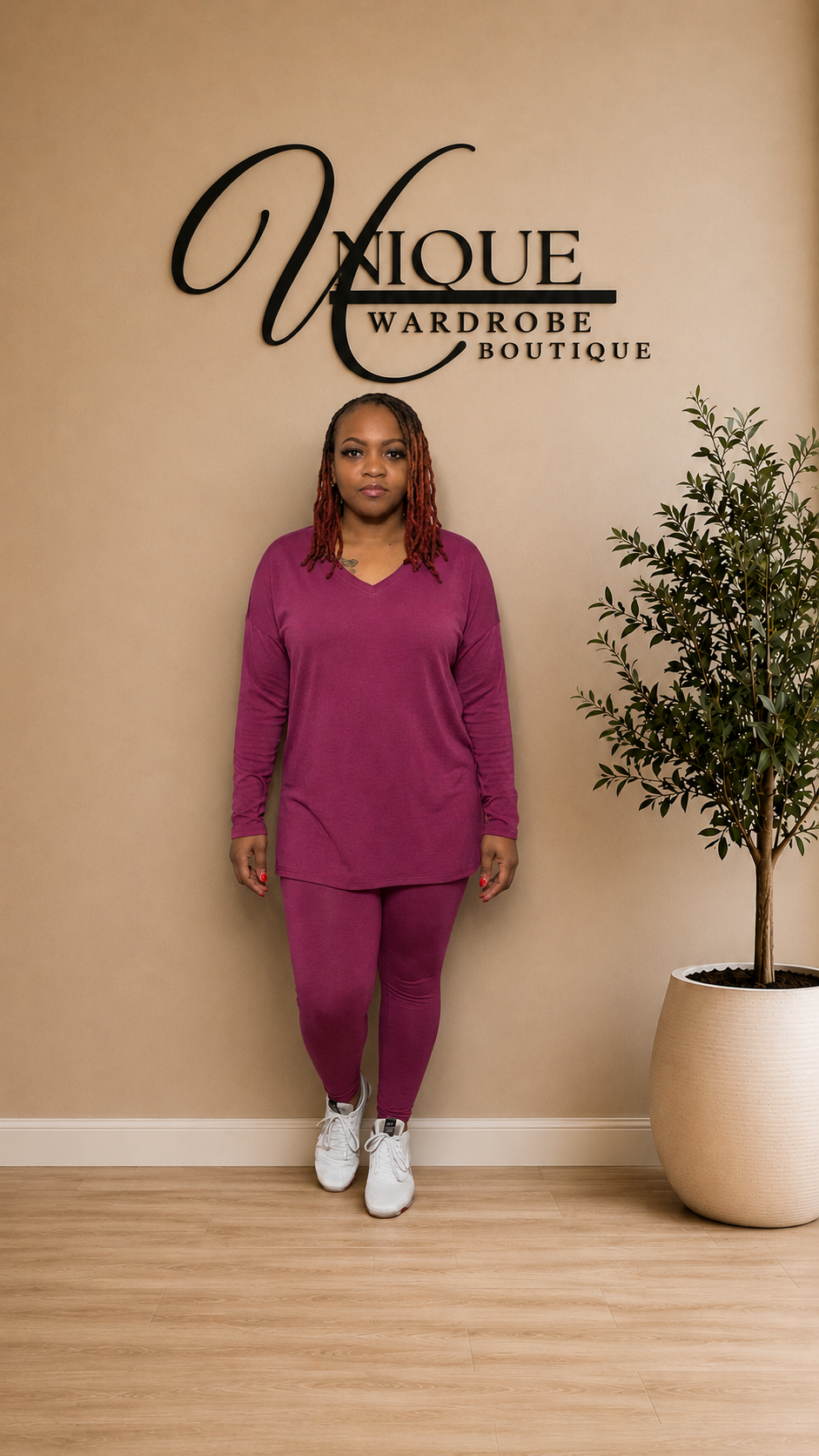 FALL LEGGING SET (LT PLUM)